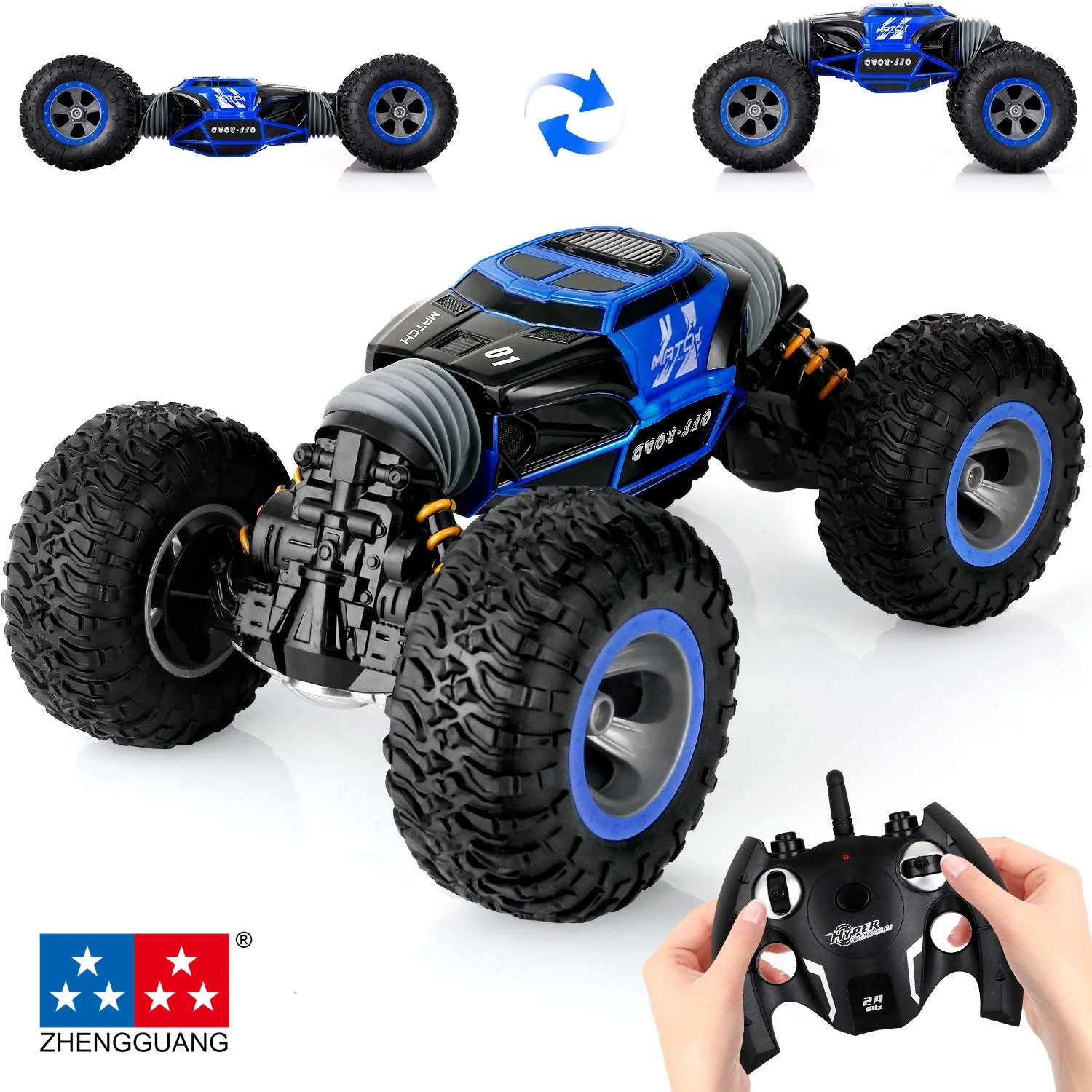 Zhengguang 1/16 Remote Control Stunt Car Double Sided 4X4 Drift Stunt Toys Car 10km/h Rc Twister Stunt Car For Kids