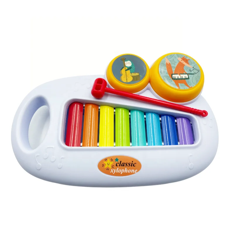 In stock percussion Musical Instruments Toy baby Early Educational Musical  Toys keyboard  Plastic drum piano xylophone for kids