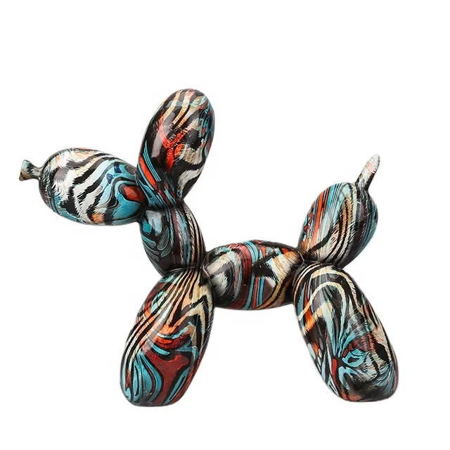 Hot Fashion Design Cute Balloon Dog Sculpture Craft Resin Western Customized Europe Statue Style Jeff Koons For Home Decoration