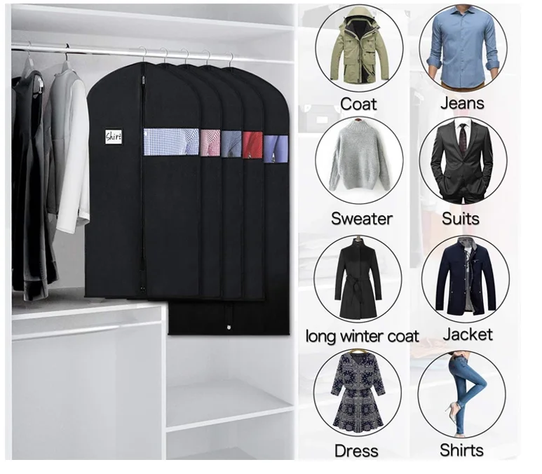 WeDo Custom Logo Amazon Hot Sale Factory Direct Sale Clothing Dust Proof pouch and Waterproof Non-woven Suit Bag High Quality