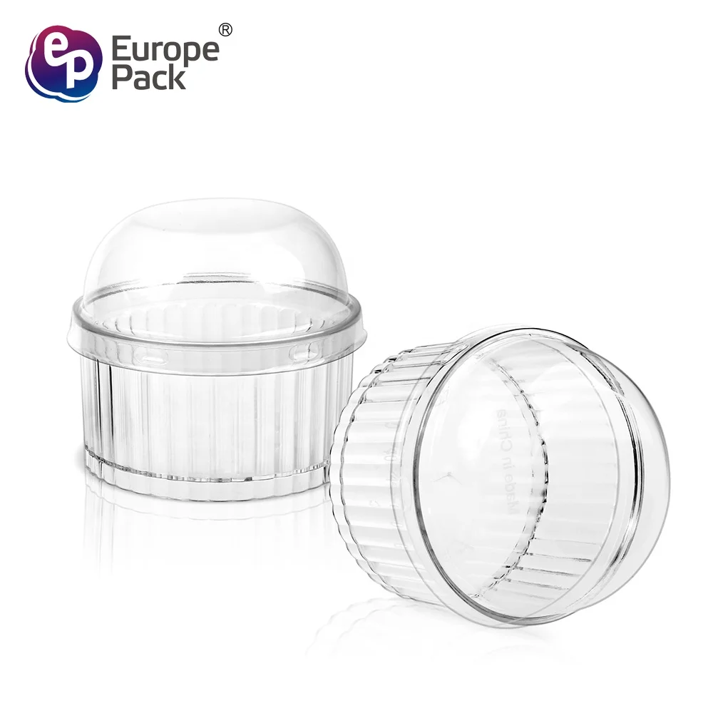 Yogurt Smoothie Cups Manufacturer Ps Round Bottom Plastic China 110ml Plastic Cups with Dome Lids