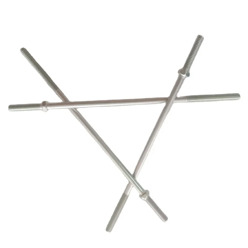 Factory customized Long Double Head Bolt With Hex Nut Carbon Steel OEM hardware steel bolts