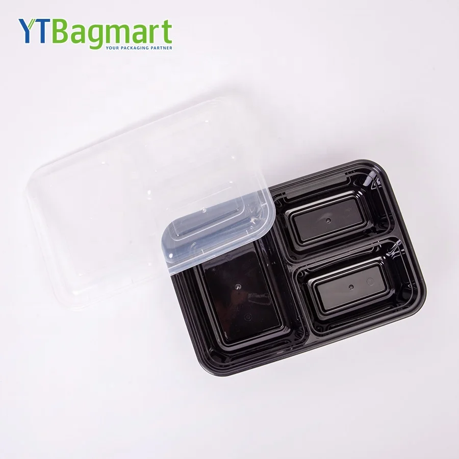 Plastic Meal Prep Containers with Lids Leakproof Rectangular Food Storage Container Box for Restaurant