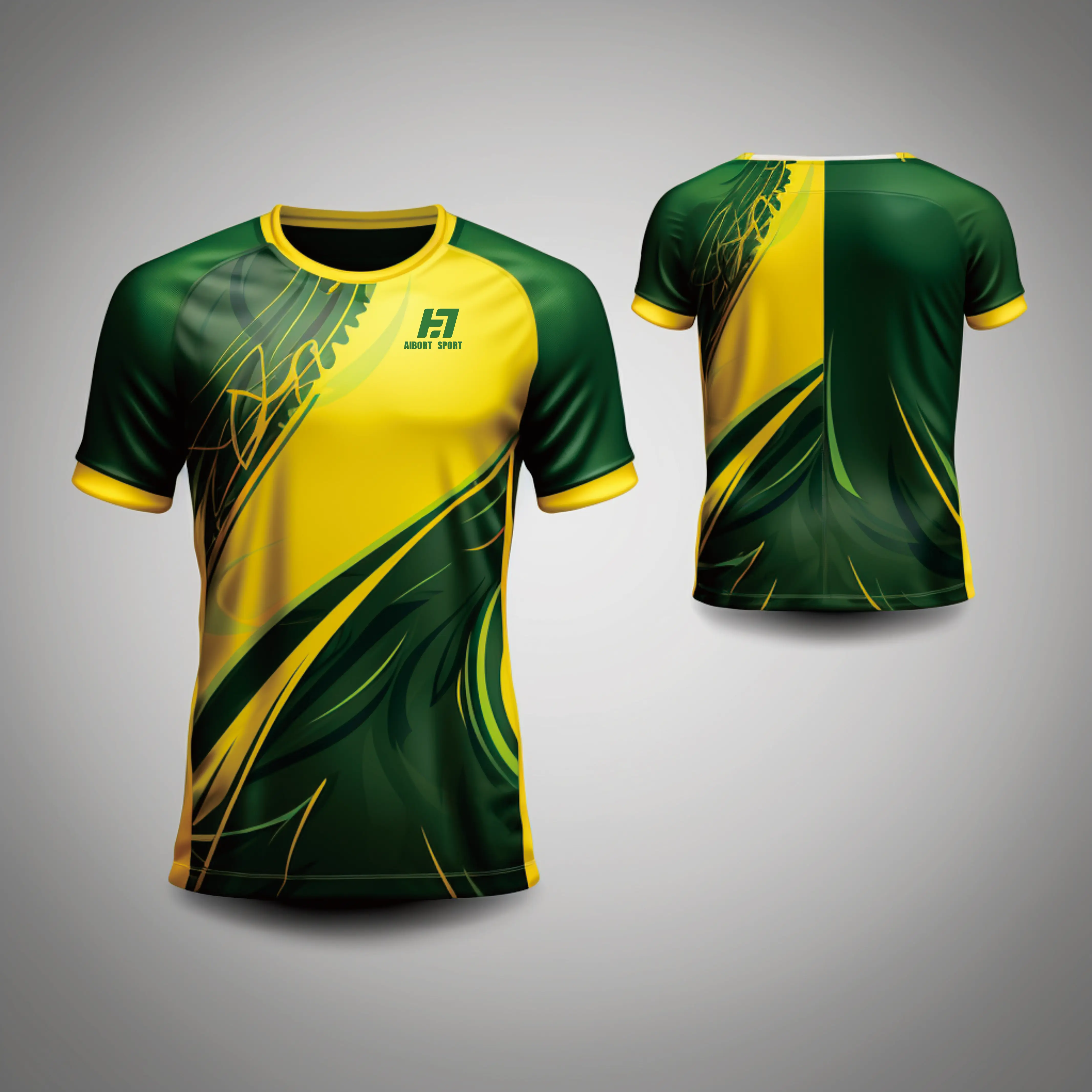 Aibort Wholesale Custom Sublimation Custom Soccer Orange Blank Black Cheap Mens Adults New Season Football jersey European /