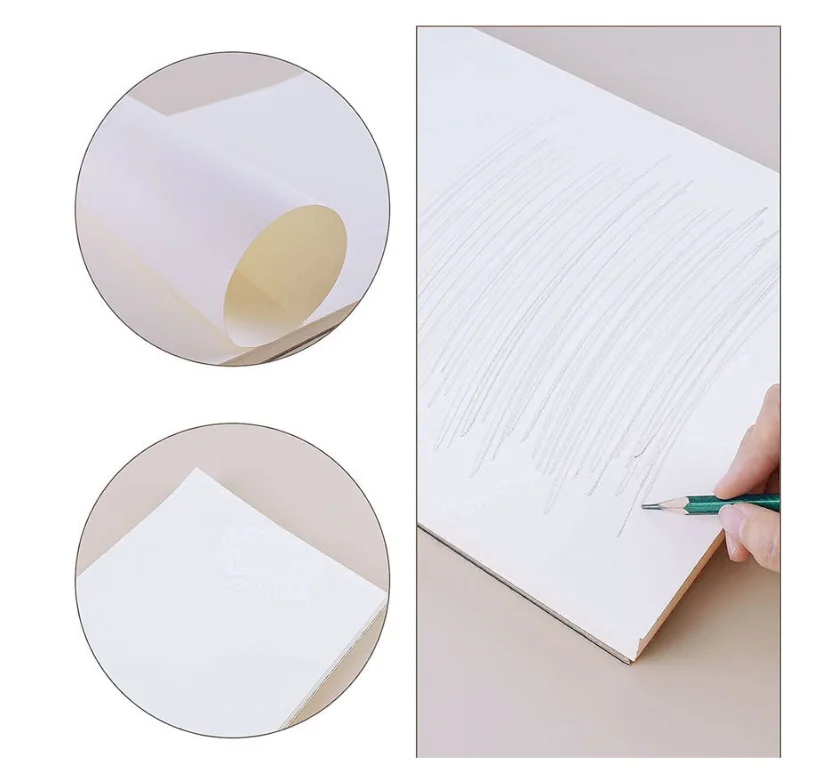XinyiArt Customizing Logo  Cover Sketch Paper Pad 100 Sheets 100 GSM Acid Free Paper Sketching Drawing Pad