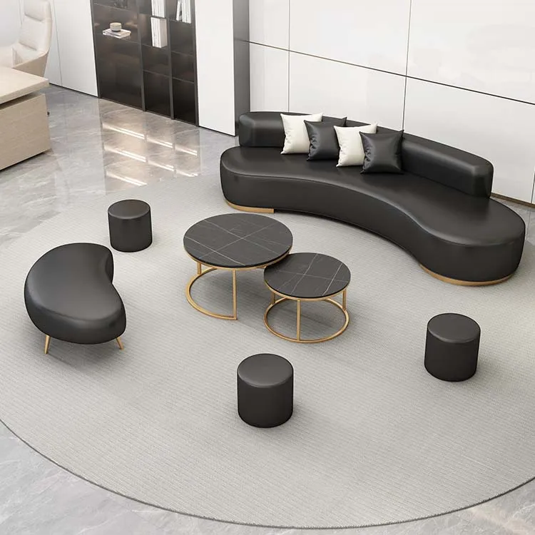 European design beauty nail salon sofa benches for hair salon waiting area furniture set seating reception sofa chair