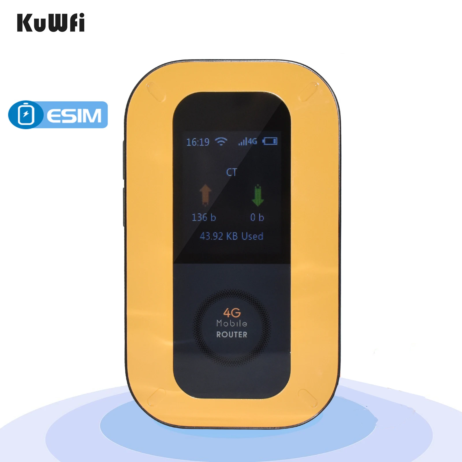 KuWFi dual sim 4g маршрутизатор 3000 мАч разблокировка батареи модем Wi-Fi 10 пользователей eSim для точки доступа