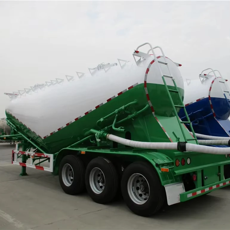 Vehicle Master triaxle bulk cement powder semi trailer 58 m3 cement truck powder semi trailer 50ton bulk powder semi trailer