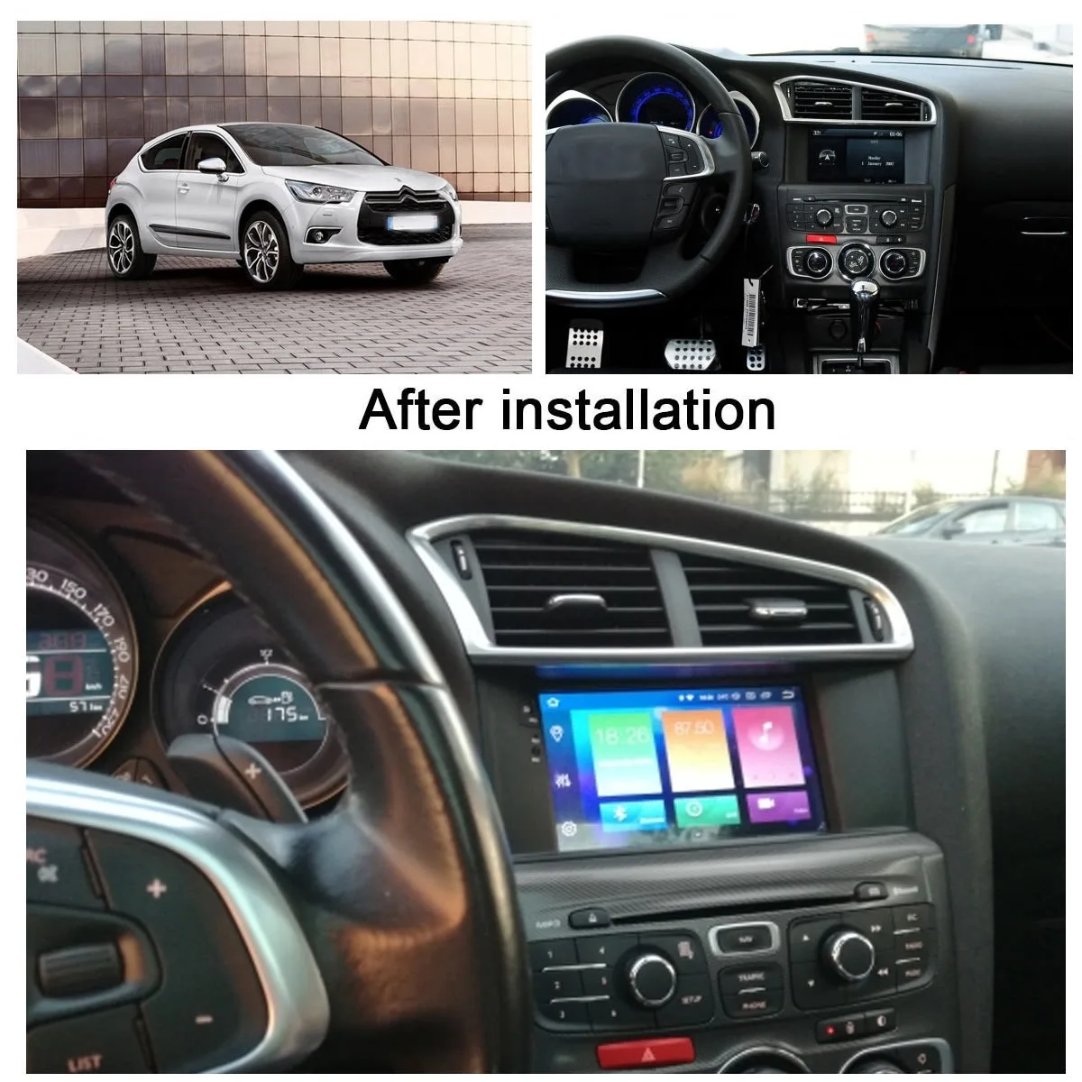 ZWNAV Android 10 Car Radio For Citroen C4 C4L DS4 2011 - 2016 Central Multimedia DVD Player Tape Recorder Head Unit 4+64G