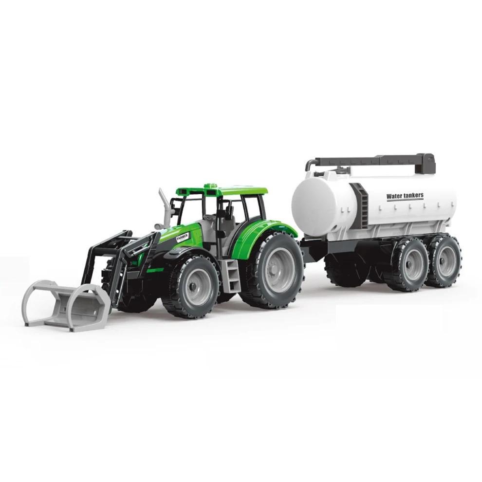 1/32 Scale Model Friction Harvester Machine Toy Tractor Farm Set With Farm Tractor Toys