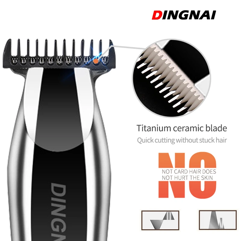 
2021 Amazon Hot Sales Barber Professional Hair Clipper Trimmer Portable Cordless Rechargeable Grooming Kit for Men 