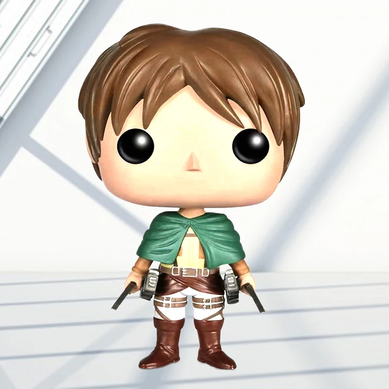 Anime Attack On The Giant Q Version Pvc Alan Yeager Figure Three Ika Ackerman Vinyl Figure Model Collection Toys Gift Doll