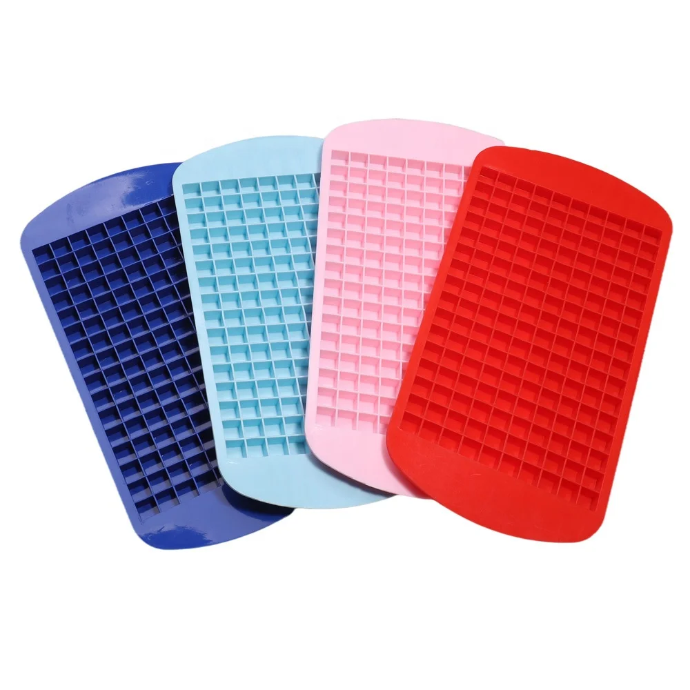 Silicone Made Food Grade 160 Grid Ice Cube Color Tray For Beer/Wine/Bar Usage