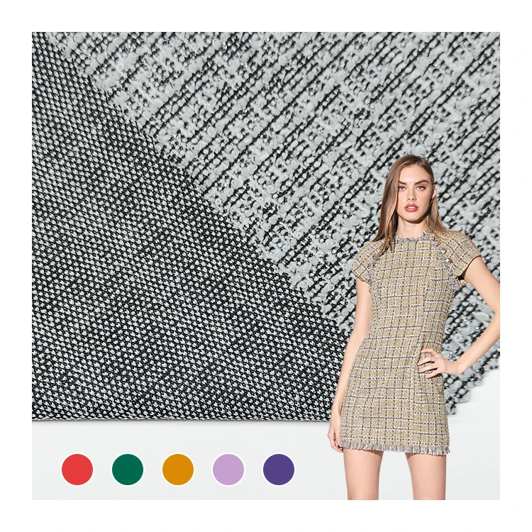 Soft Hand Feel Lurex Knitted Polyester Fabric Jacquard Material, Custom Design 97 Polyester 3 Spandex Jacquard Fabric/