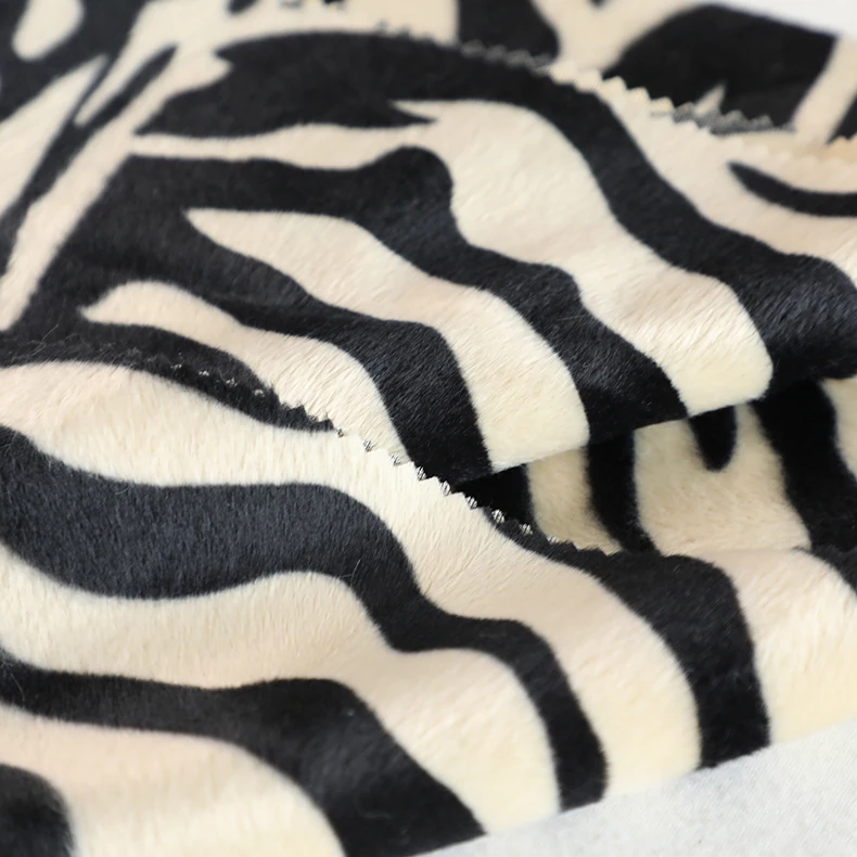 fake tiger fur fleece super soft faux fur fabric forblanket