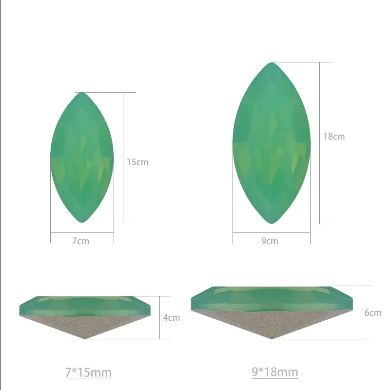 Xichuan Glass Loose Pointback Navette Shape Glue On Supplies K9 Fancy Stones Jewelry Rhinestone Nail Art Accessories