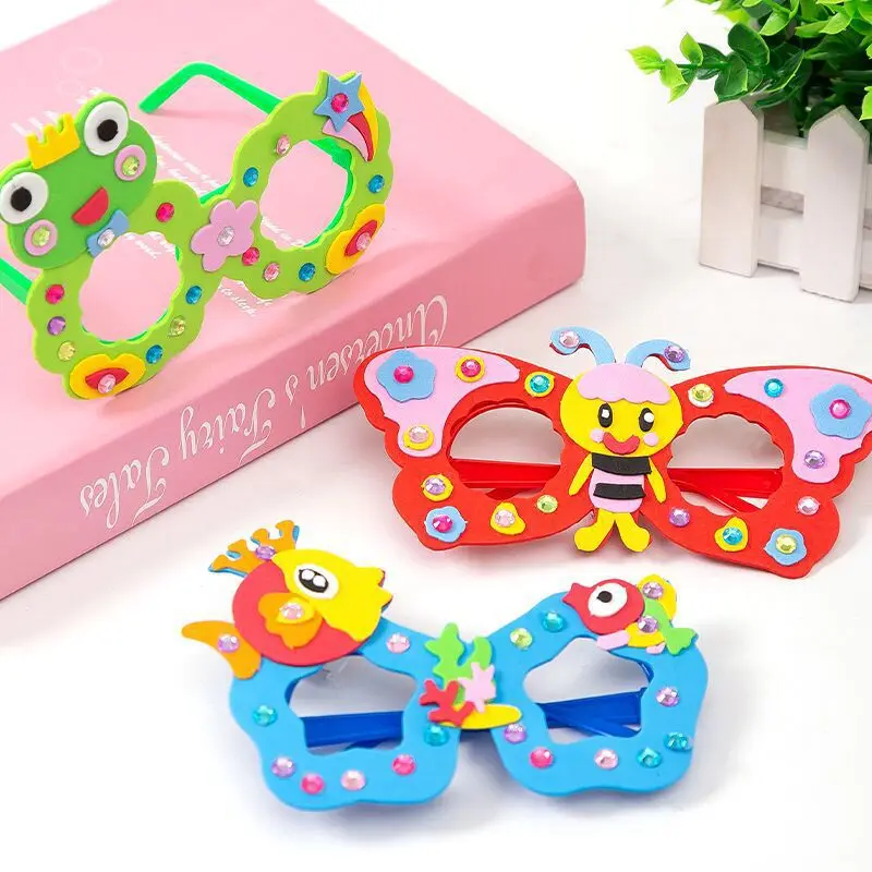 New DIY 3D Foam Craft Sticker Kids Sunglasses Toy Handmade Learning Kids Art Educational Toys 2024