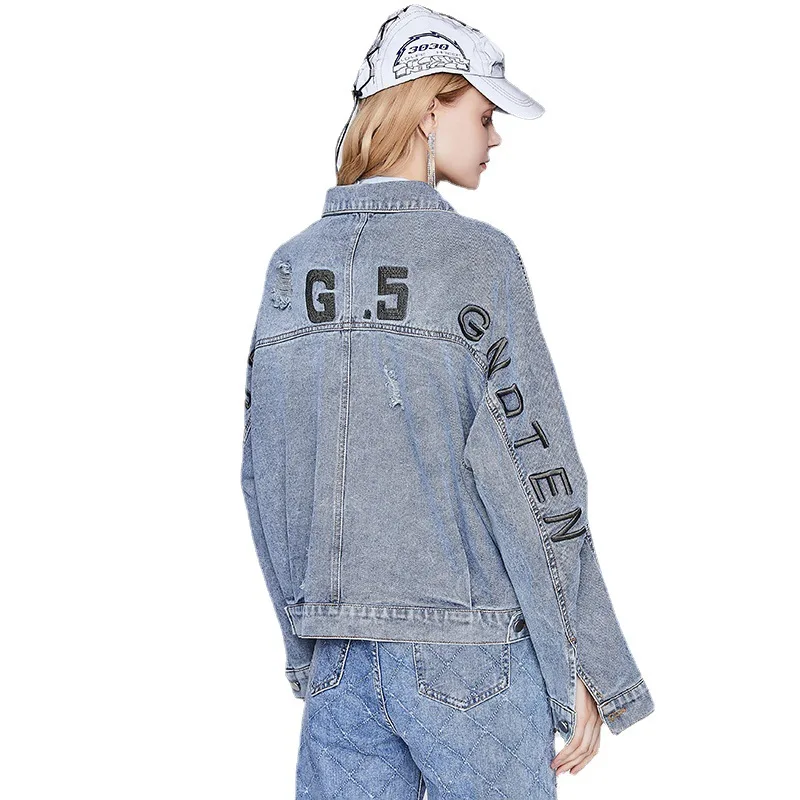 2021 Autumn New Embroidered Short Coat Korean Loose Small Classic Fashion Ladies Chaqueta