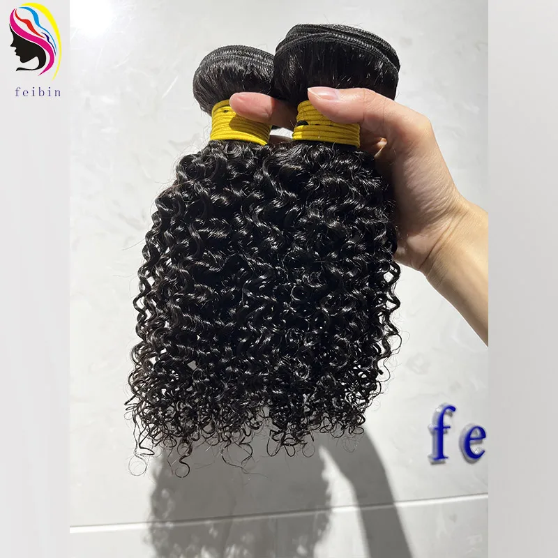 Grade 9A Kinky Curly Natural mink brazilian virgin raw indian cuticle aligned vendor Human Hair Bundle with lace closure