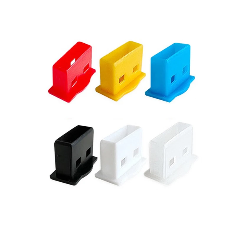 USB A Port Anti Dust Plug Cover Protector (White&Red&Orange&Blue&Black&Transparent)