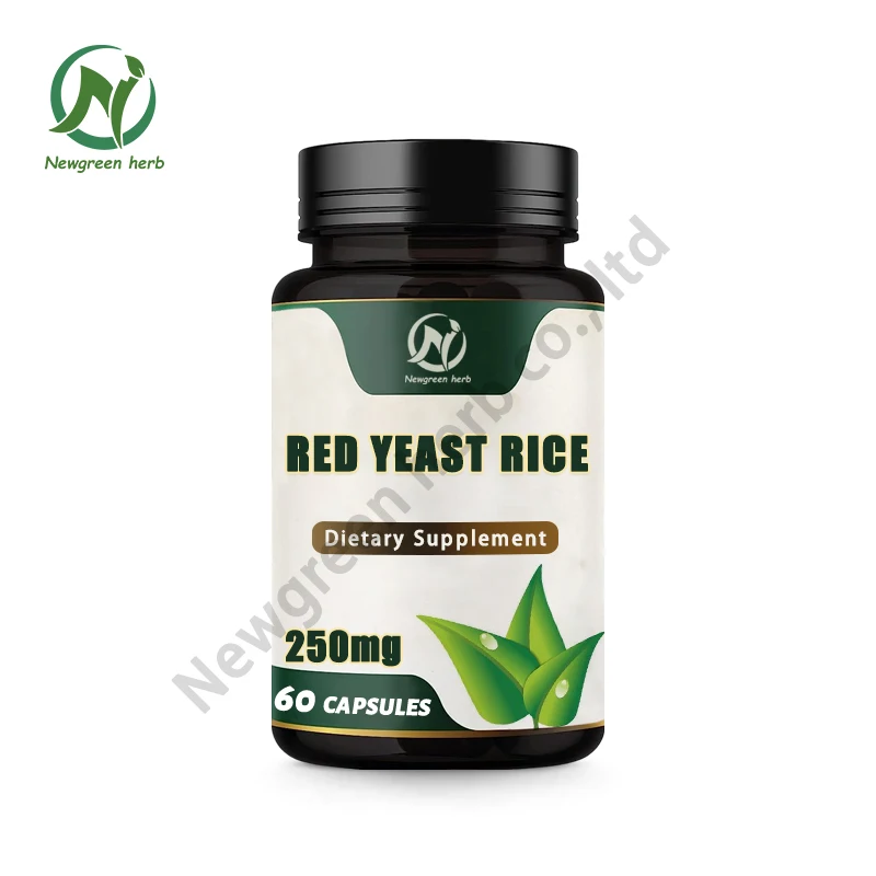 Newgreen Factory OEM Private Label Red Yeast Rice Extract Capsules Red Yeast Rice Softgel Capsules