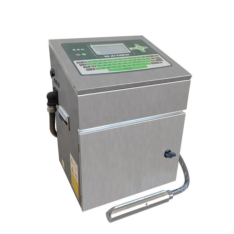 CIJ Continuous Inkjet Printers Industrial Automatic Inkjet Manufacturing Expiry Date Coding Machine for Food Beverage Packages