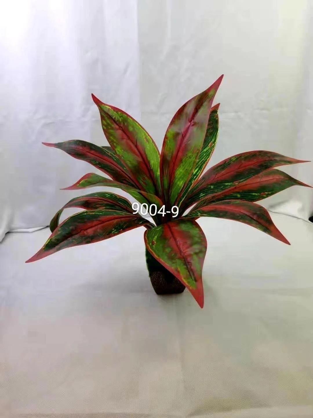 Wholesale plants indoor leaf foliage 15lvs artificial greenery leaf bush for plant wall decoration