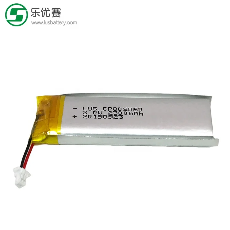 CP802060 Ultra thin 3v Battery 2300mah CP802060 Disposable Flexible Lithium Battery 3.0V 2300mAh