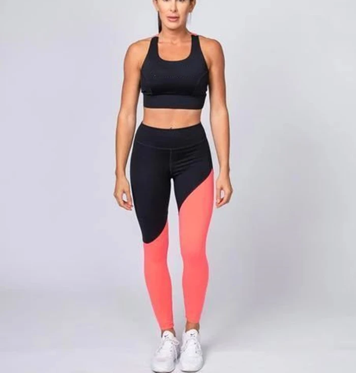 high quality sportswear sets women fitness apparel gym sets supplex wear