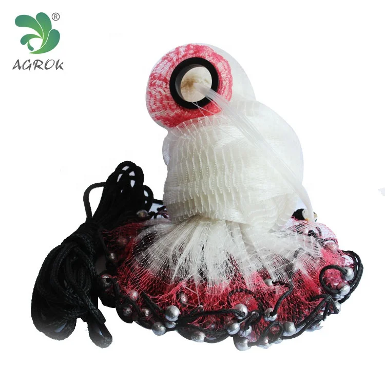 AGROK 7FT-12FT Rainbow Cast Net Nylon Mono Easy Throw Net