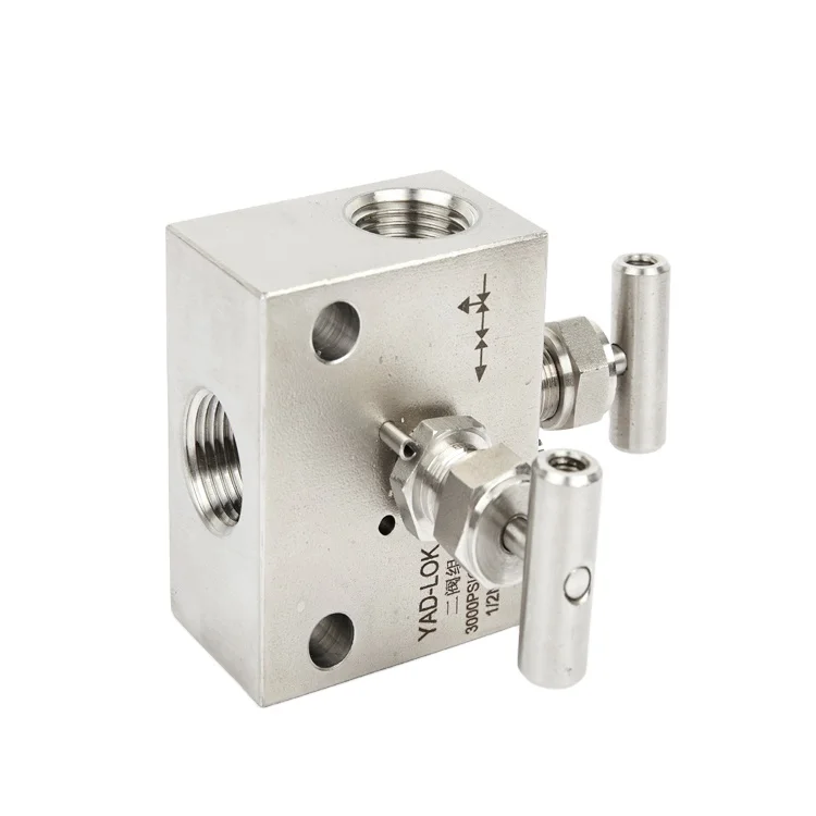 YAD-LOK Odm Low Price Parts Two Way Hydraulic Spool Valve Manifold