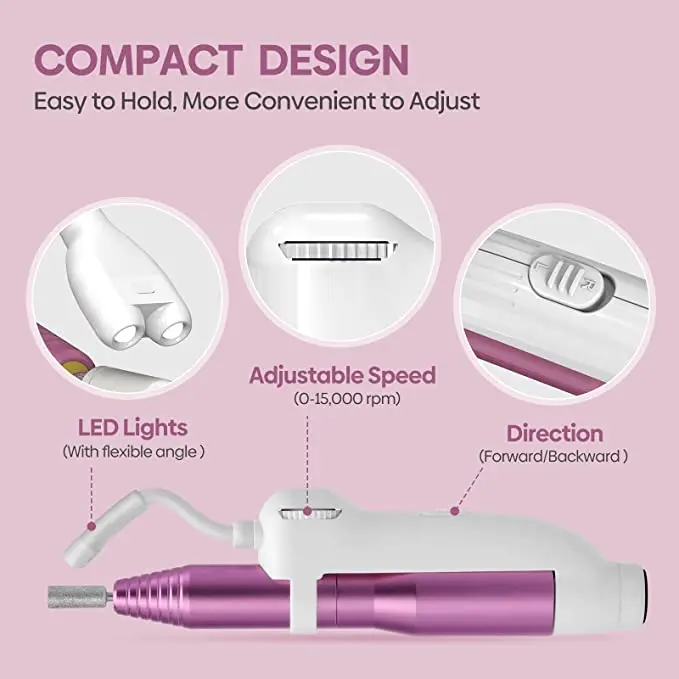 Электрическая USB-дрель для ногтей электрическая акриловая пилка поставщик дизайна акриловых гелевых