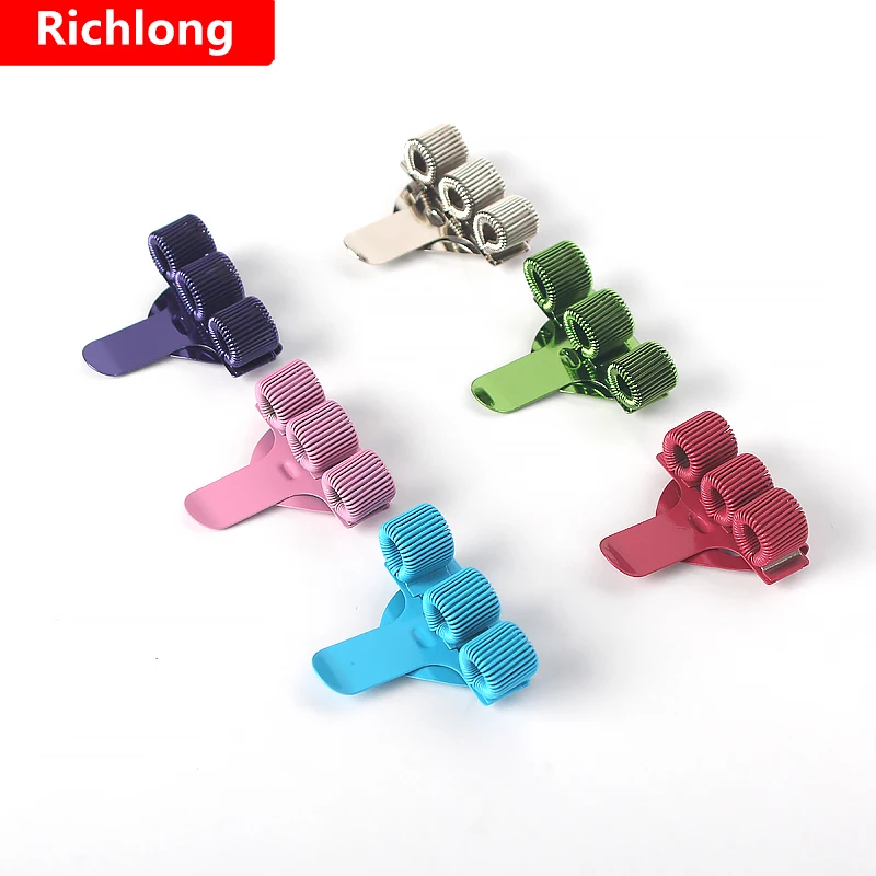 Portable Metal Spring pen holder with pocket clip Stainless Pen Holder for Notebook