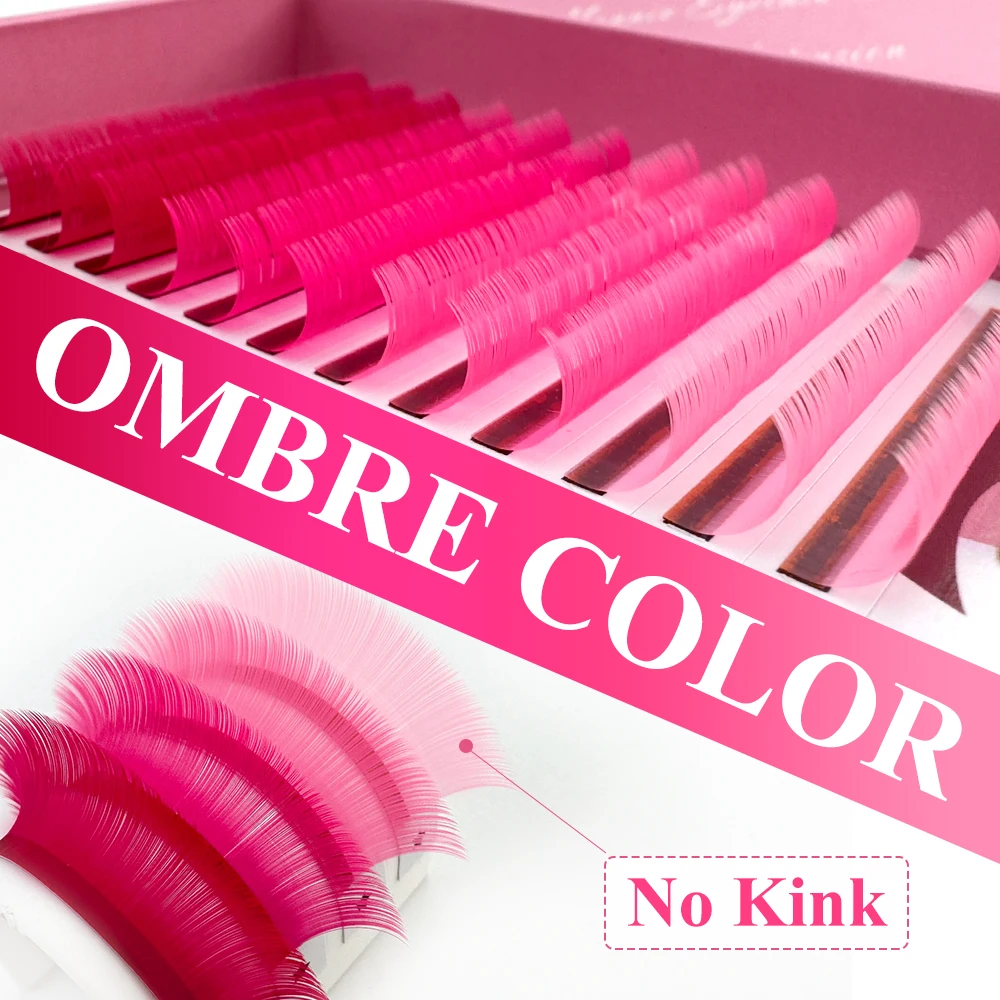 CC DD J B Curl Classic Korean colorful indiavidual eyelash extension professional supplies pink eyelash extension vendor