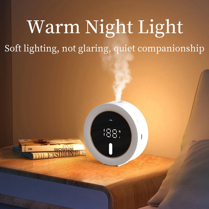 Mini Home Air Washer Purifier  Essential bedroom scent diffuser Waterless Car wash fragrance machine with Night  light