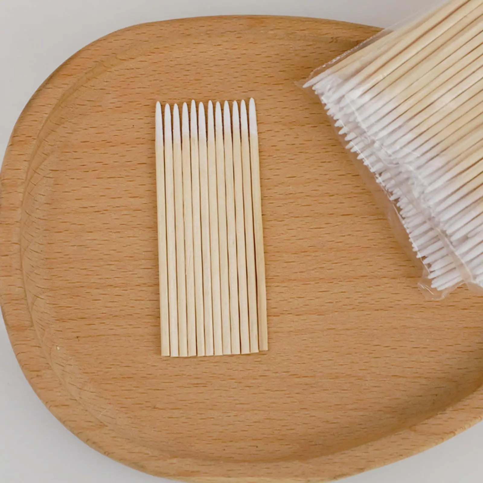 100pcs 7cm 10cm Pointed Cotton Swabs Wooden Handle Makeup Health Medical Ear Jewelry Clean Sticks Buds