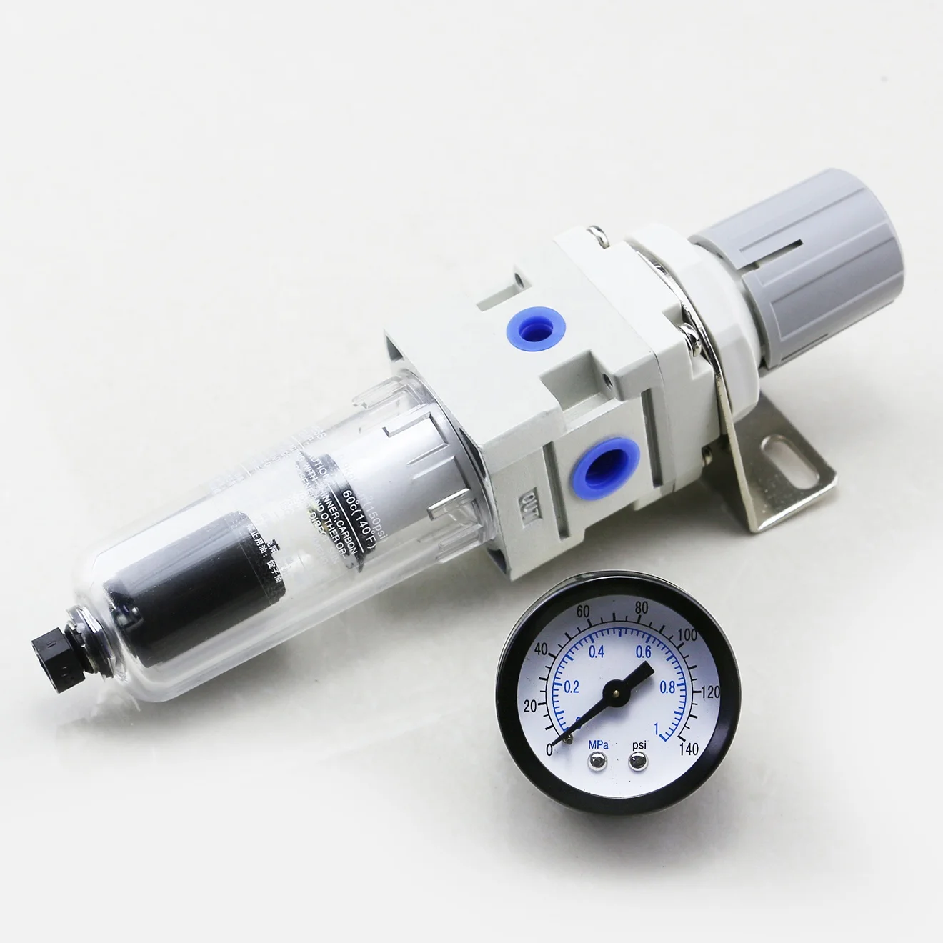 1/4 Port Size Pneumatic Air Filter AW2000-02D SMC Air Filter Pneumatic With Auto Drain