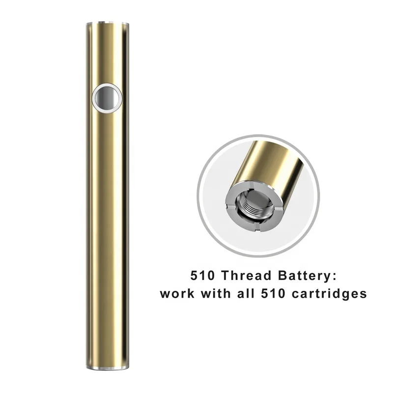  Электронная сигарета с логотипом OEM 400 мАч 510 Cbd круглые вейпы электронная