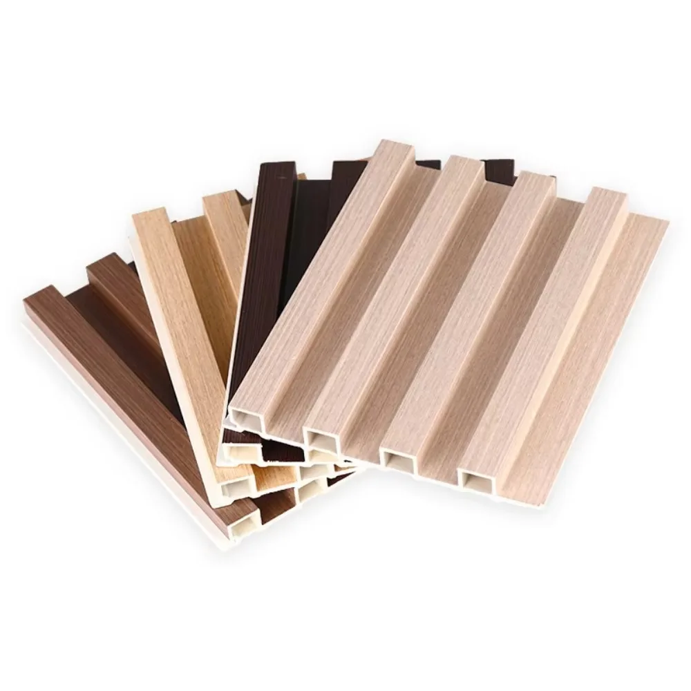 Home Bedroom Decorative Wood Cladding Paneling Interior 3D Slat Insulation Fluted Board Wpc Wall Panel For Interior Indoor Decor