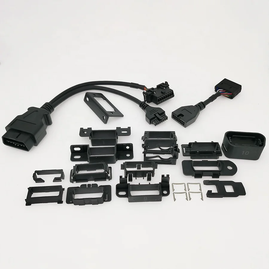 Custom Male Female OBD 2 to Molex Conector Y Kabel OBD2 16Pin Conncter Adapter Connector Cable With Mount Bracket Kit