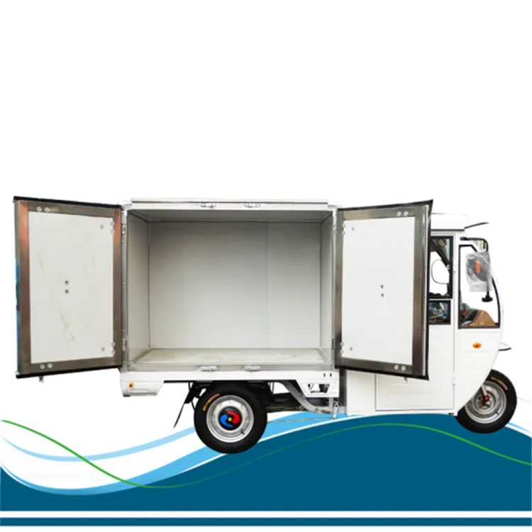 Africa hot sale rain forest fast food big power roof Motorize Tricycles Electric Tricycle with Cabin Food Delivery Tricycle