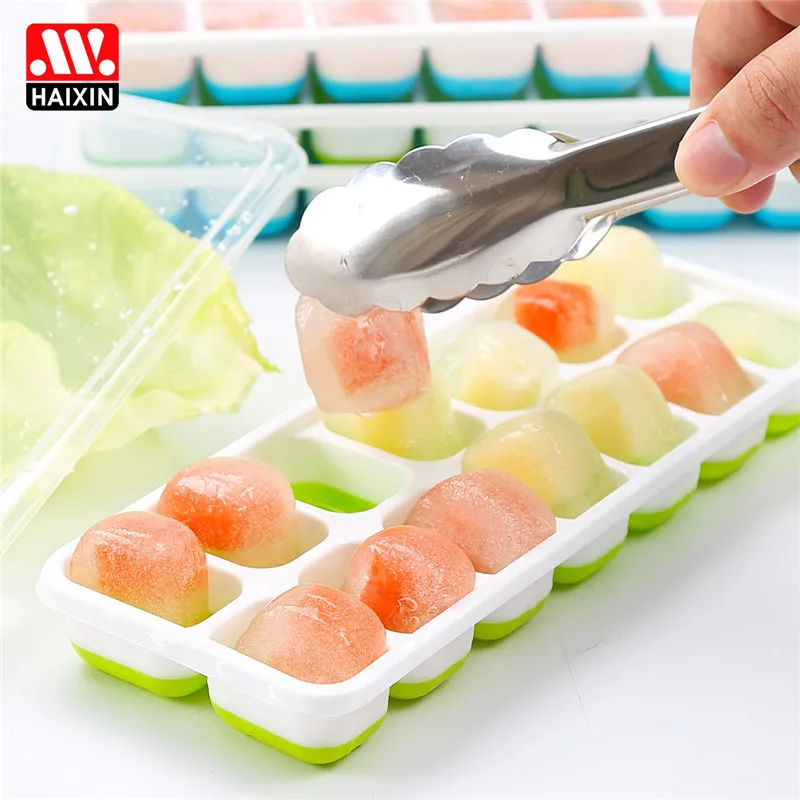 2023 New Hot Sale Food Grade Plastic Ice Cube Tray Molds Ice Popsicle Mold For Ice Cream Maker