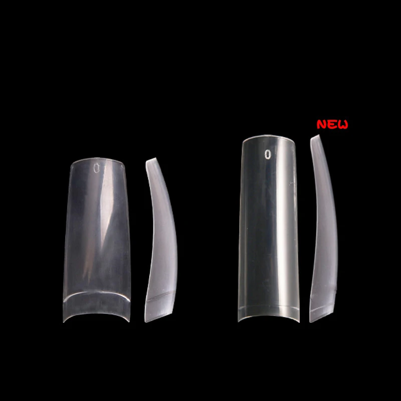 Popular Transparent Nail Tips Wholesale 550 pieces Shell Straight Acrylic Square False Nail Tips French Dovetail Nails