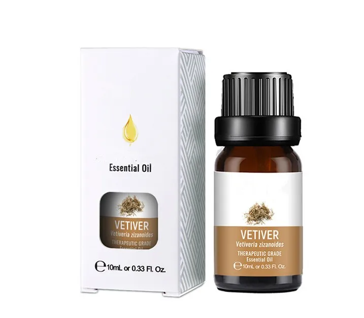Aromatherapy Vetiver Essential Oil Private Label For Skin Relieving Stress Repelling Insects Factory Supply