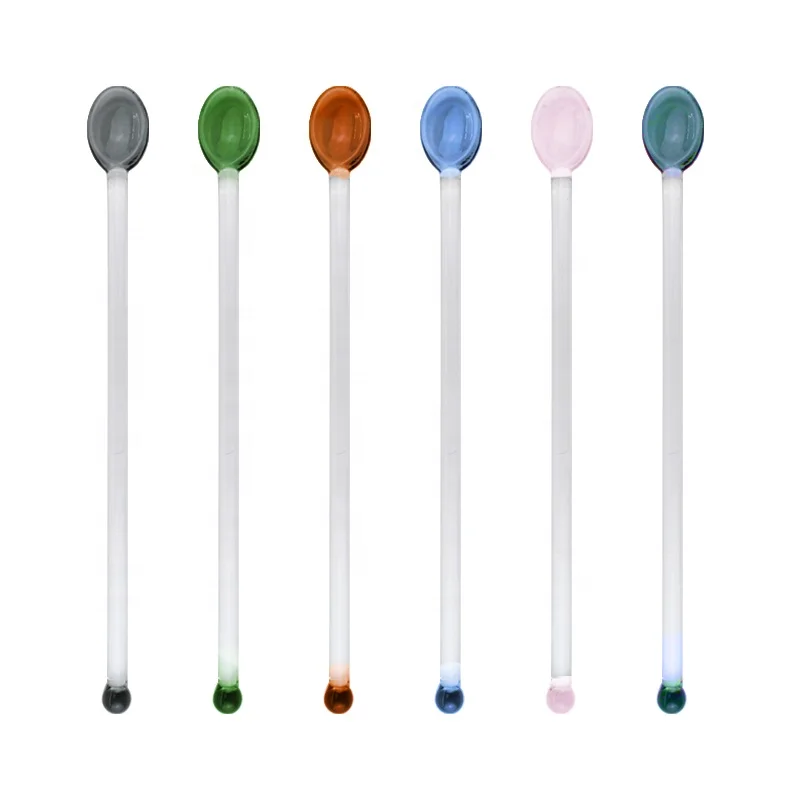 Customized size and length Glass spoon stirrer