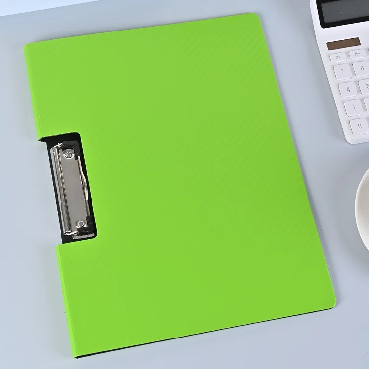 Custom Green Customized A4 Size Plastic Small A4 Clipboard for School Office Use