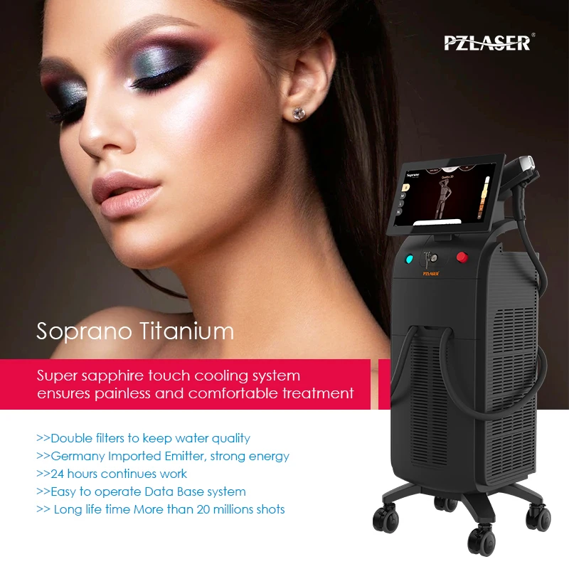 Eos Ice Permanent alexandrite laser depilation 3000W super power  laser hair removal equipment