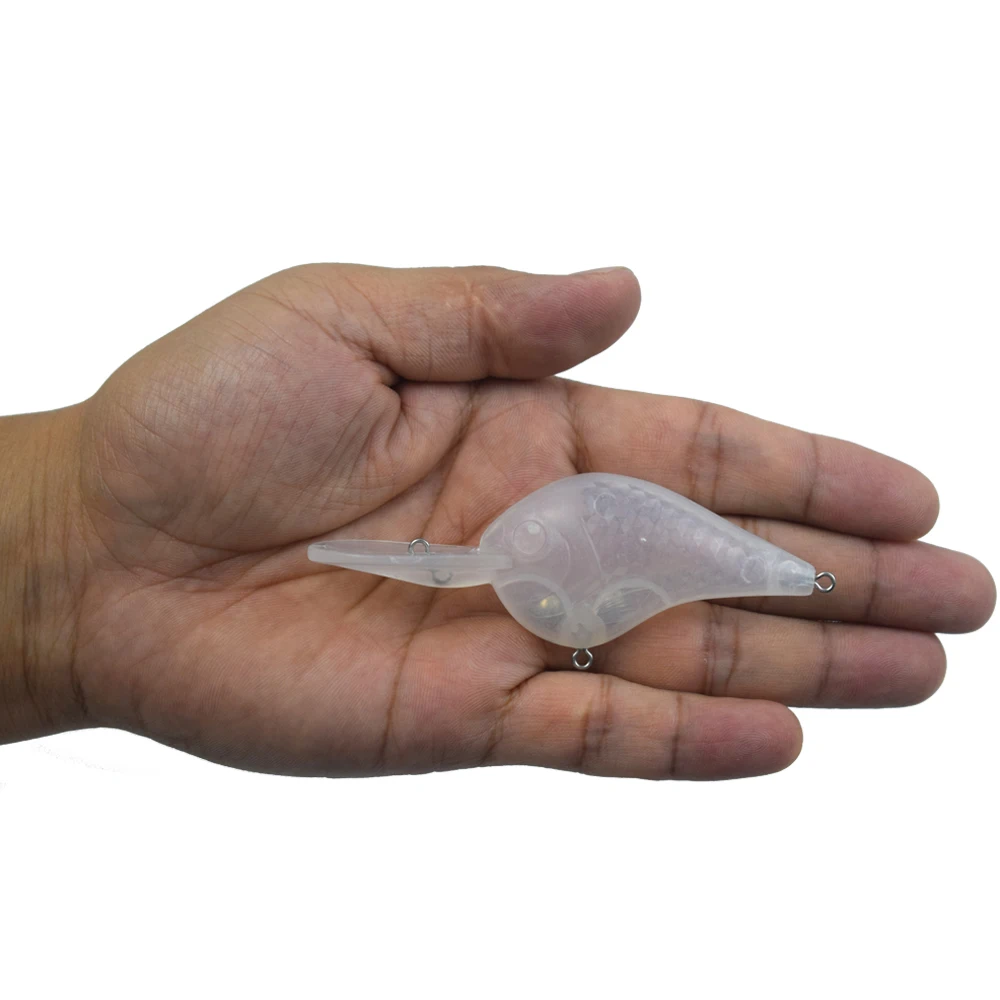 Recertop Factory Floating ABS Lure Body Blanks Crankbaits Squarebill  9CM 9.5G Unpainted Deep Diving Crankbaits Blank