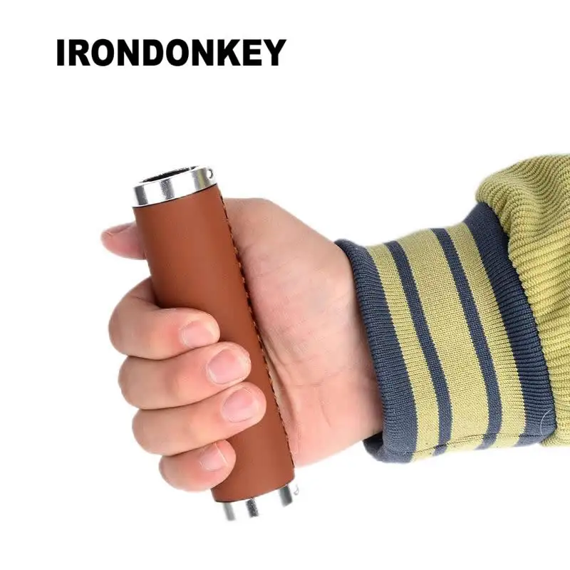 IRONDONKEY Bike Grips Source Retro Bike Handlebar PU Leather Handle Cover for Mountain Bike Bicycle Accessories