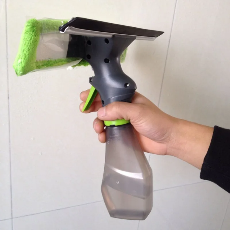 2-In-1 Extendable Window Squeegee And Scrubber,Wet/Dry Use For Glass,Car Windows & More,No Power Needed